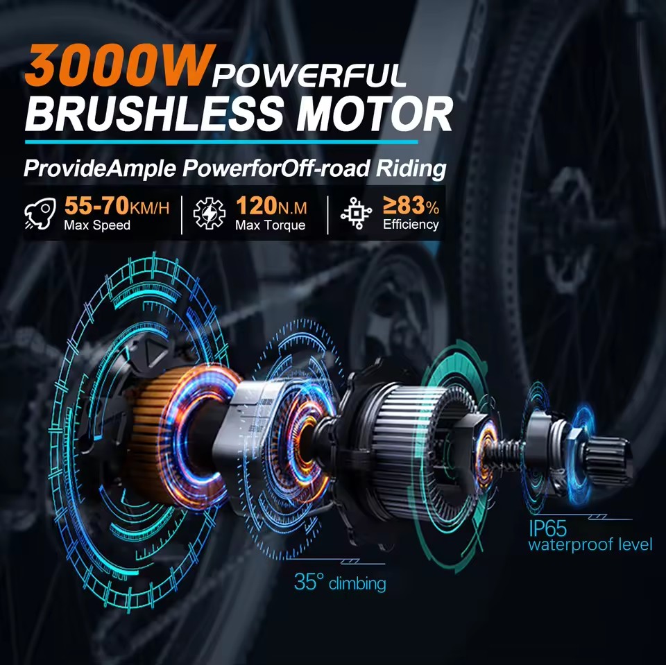 72V 5000W Hub Motor Kit - Części do konwersji roweru elektrycznego 48V